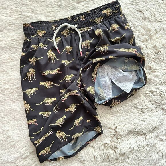 First Wave Running Cheetahs Boys Size 18/20 Mesh Lined Swim Trunks - Picture 6 of 10